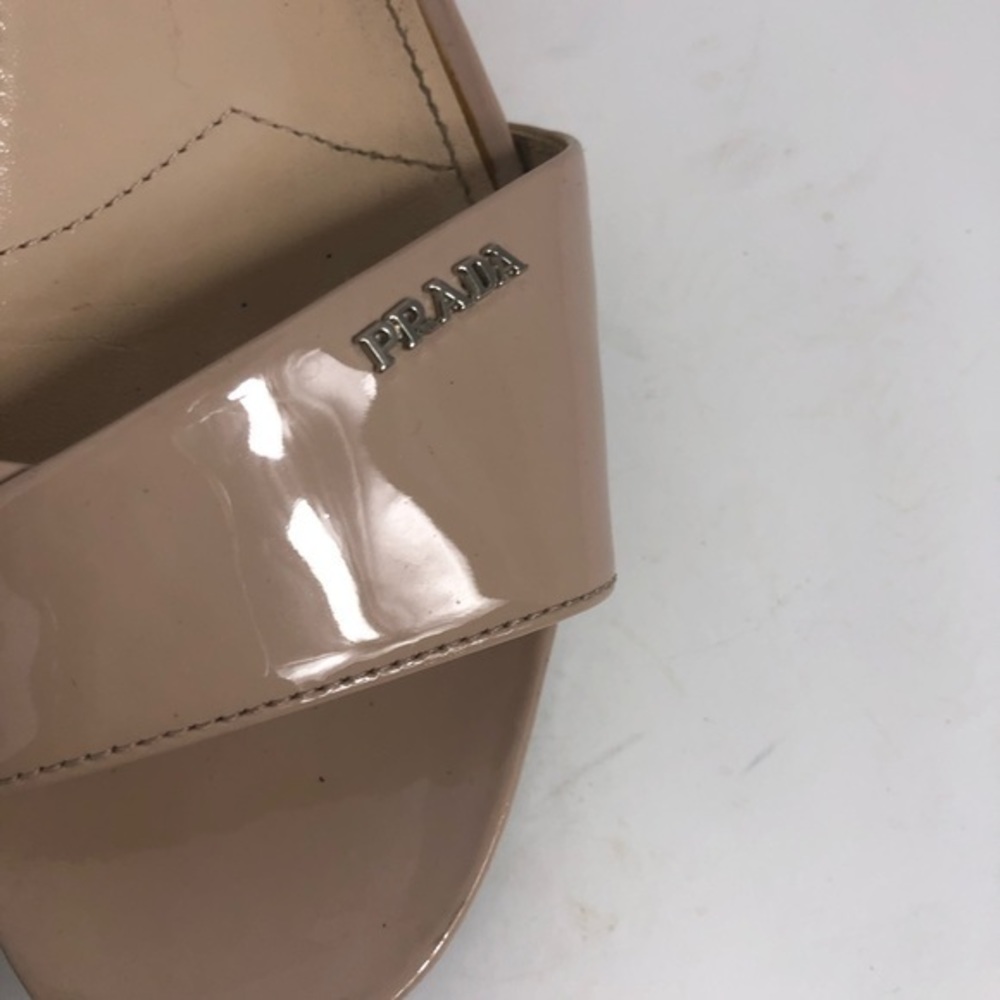 Prada | Patent Leather Open Toe Wedge Sandals~36 - Picture 4 of 8